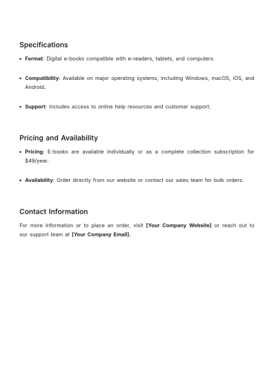 Free Educational Product Description Template to Edit Online