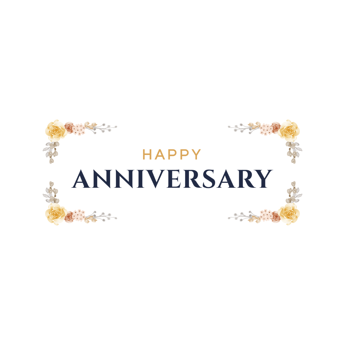 Elegant Happy Anniversary Text - Edit Online | Template.net