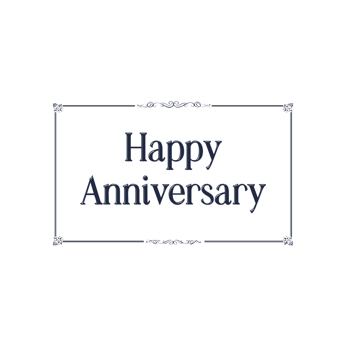 Classic Happy Anniversary Text - Edit Online | Template.net