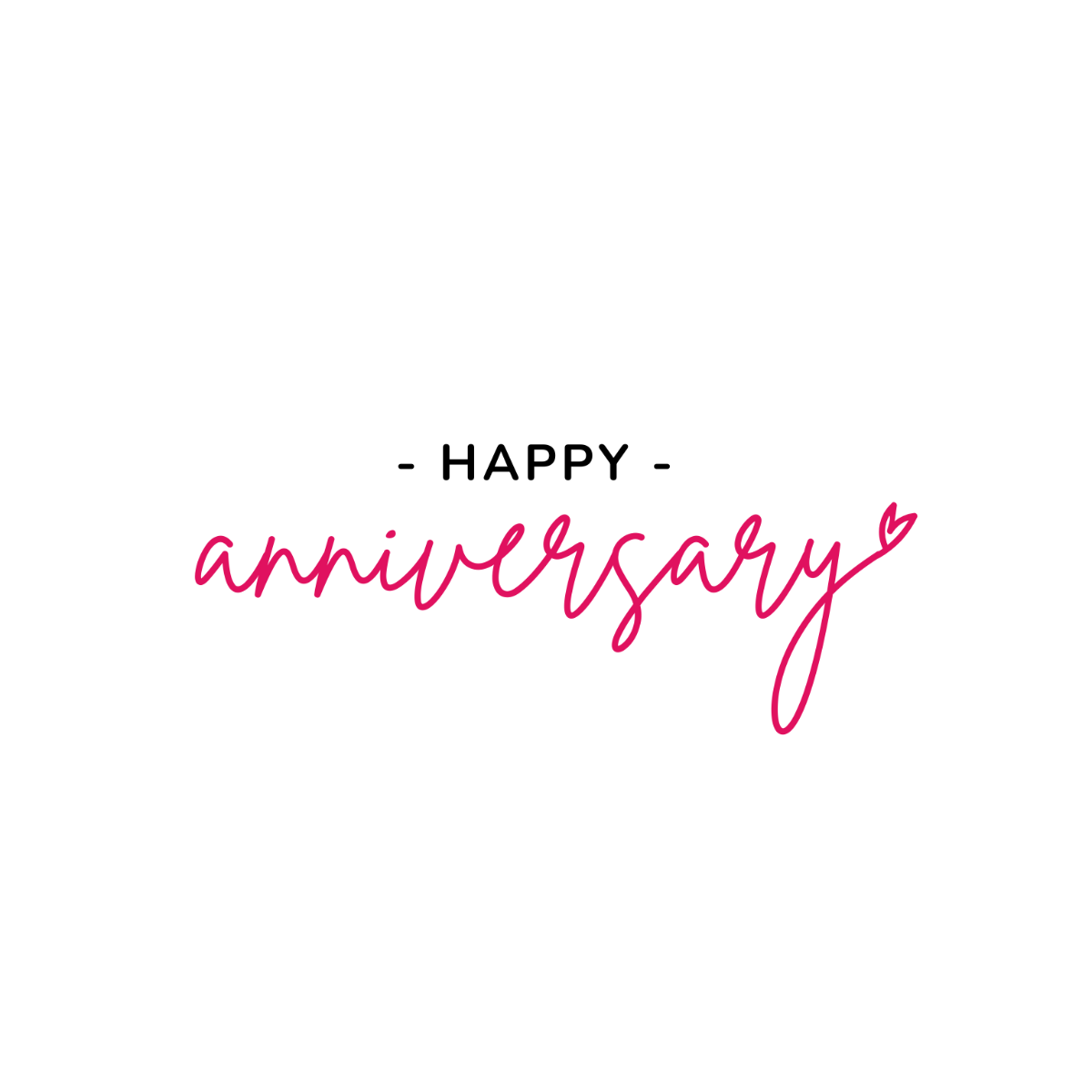 Handwritten Happy Anniversary Text