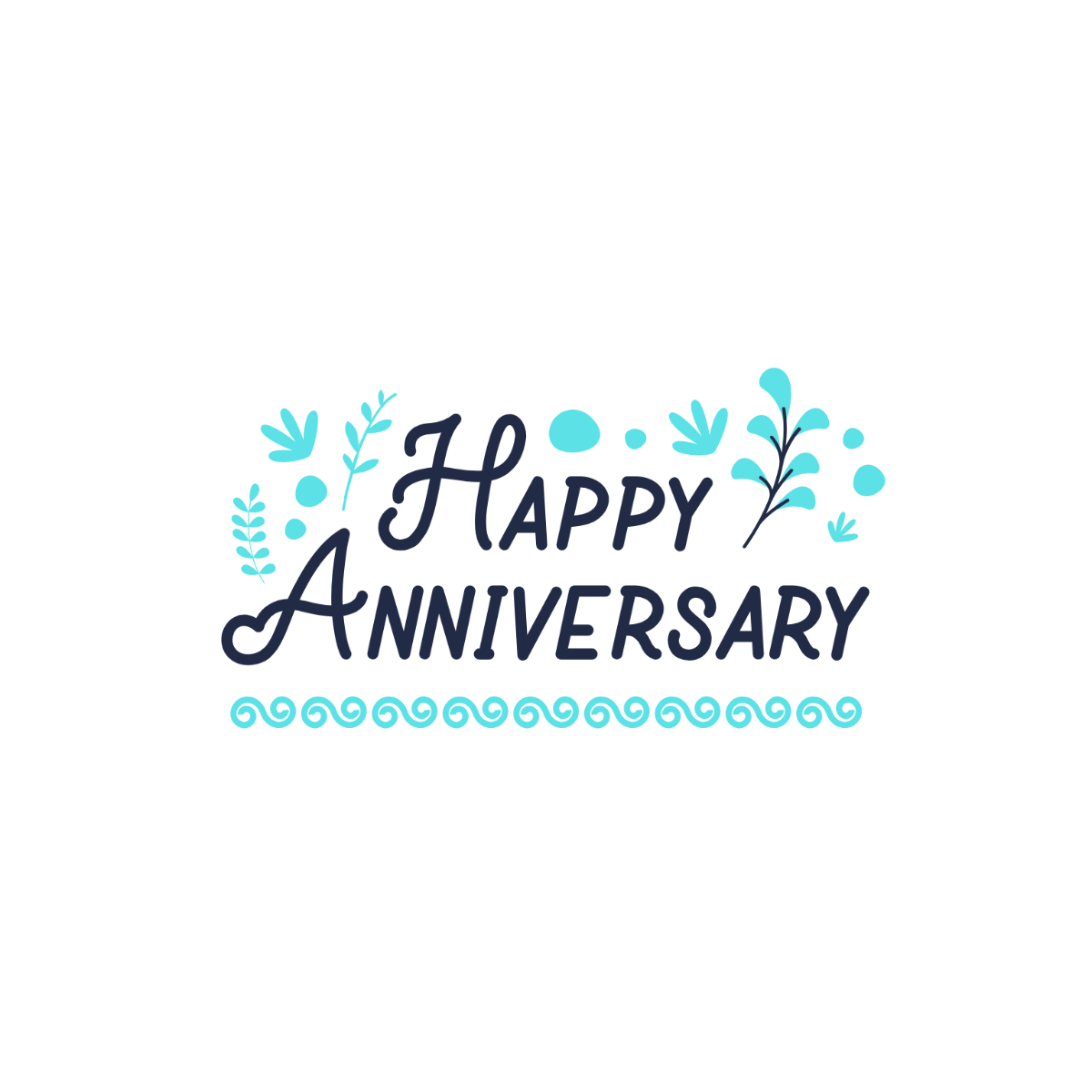 Whimsical Happy Anniversary Text - Edit Online | Template.net