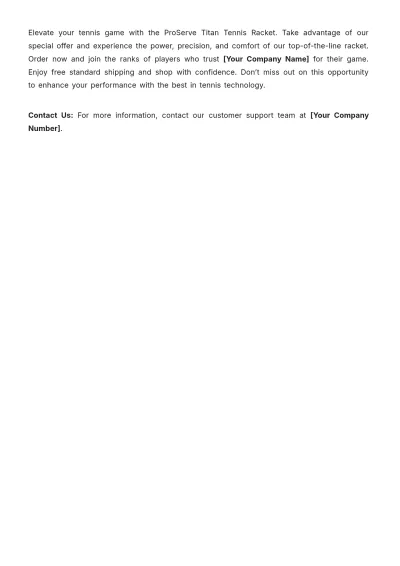 Free Sports Equipment Product Description Template to Edit Online