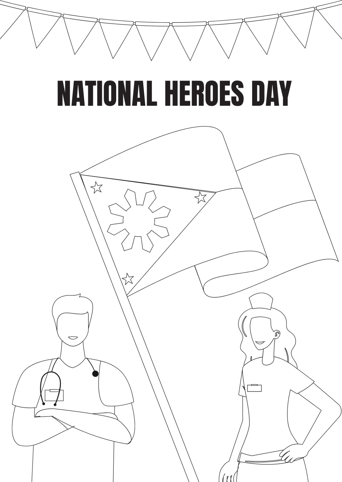 National Heroes Day Drawing
