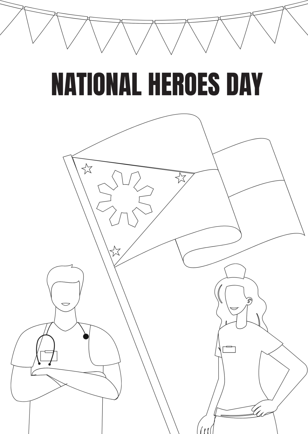 National Heroes Day Drawing Template - Edit Online & Download