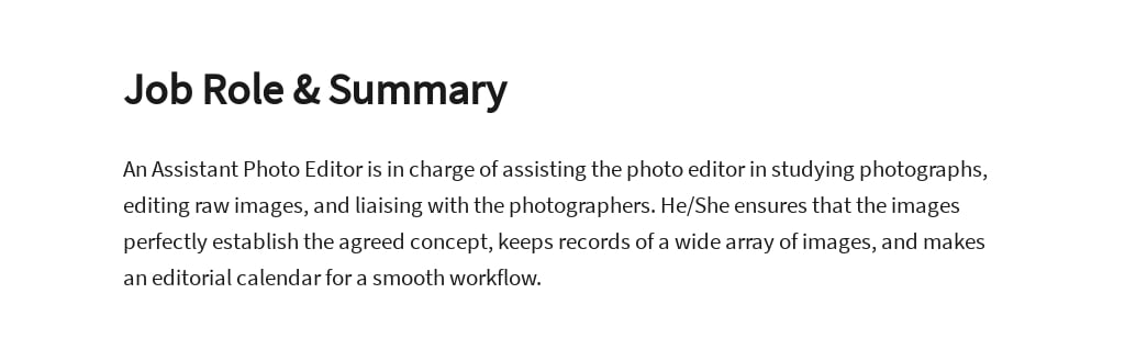 Free Assistant Photo Editor Job Description Template 2.jpe