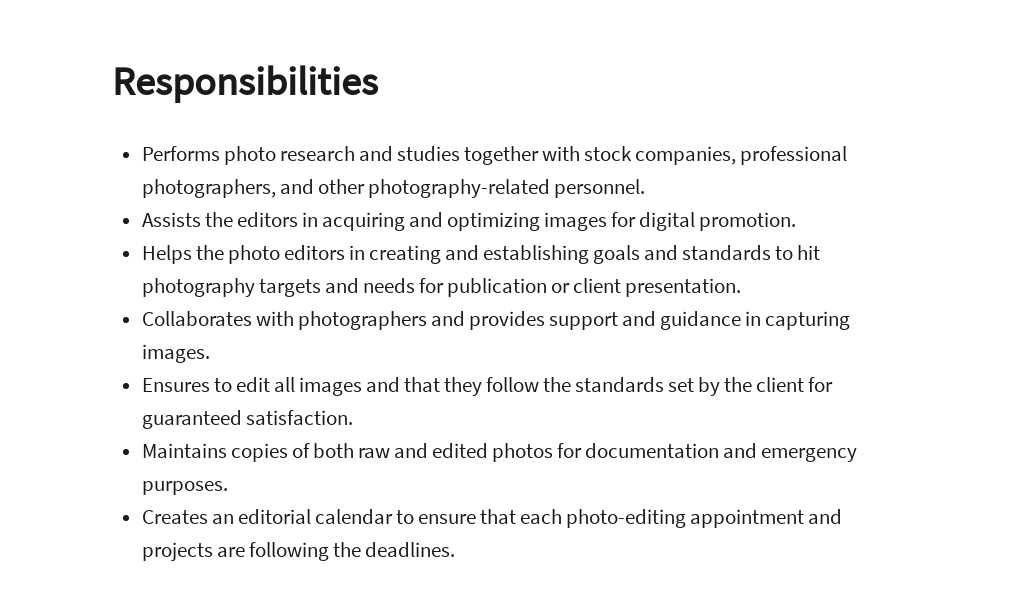 Free Assistant Photo Editor Job Description Template 3.jpe