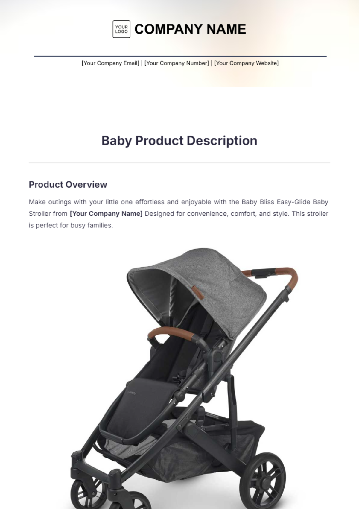 Baby Product Description Template - Edit Online & Download