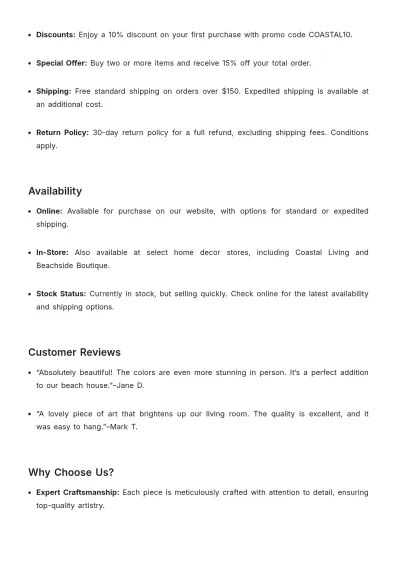 Free Decor Product Description Template to Edit Online