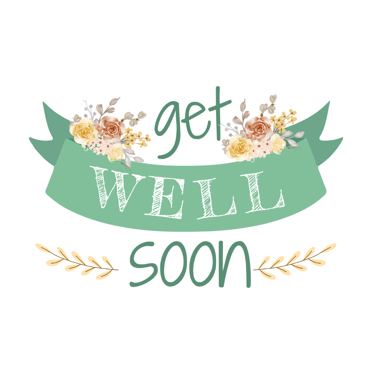 Elegant Get Well Soon Text