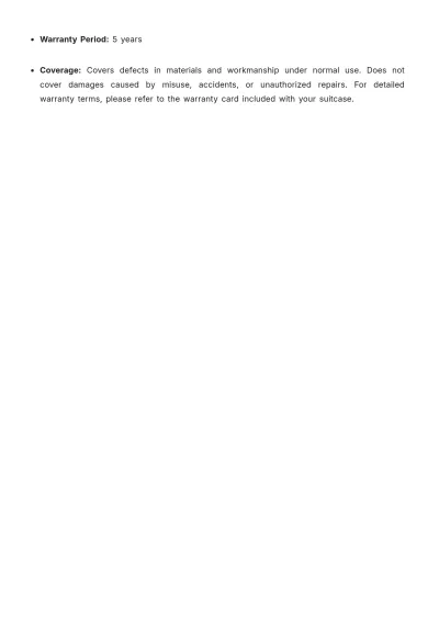 Free Suitcase Product Description Template to Edit Online