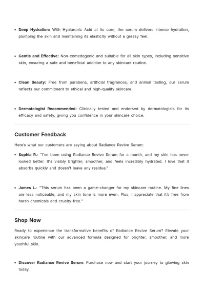 Free Beauty Product Description Template to Edit Online