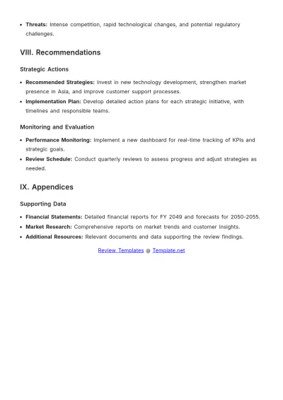 Free Corporate Review Template to Edit Online