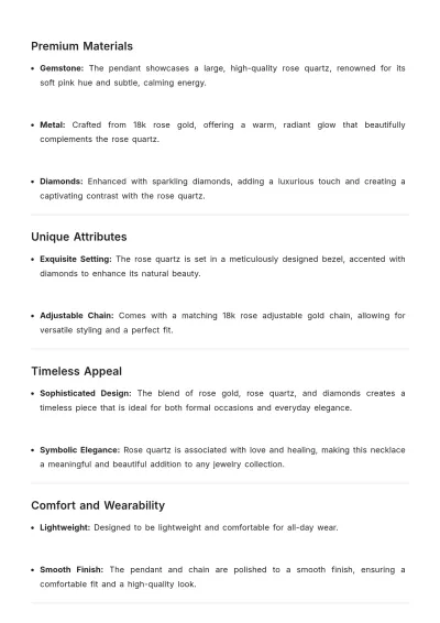 Free Jewelry Product Description Template to Edit Online