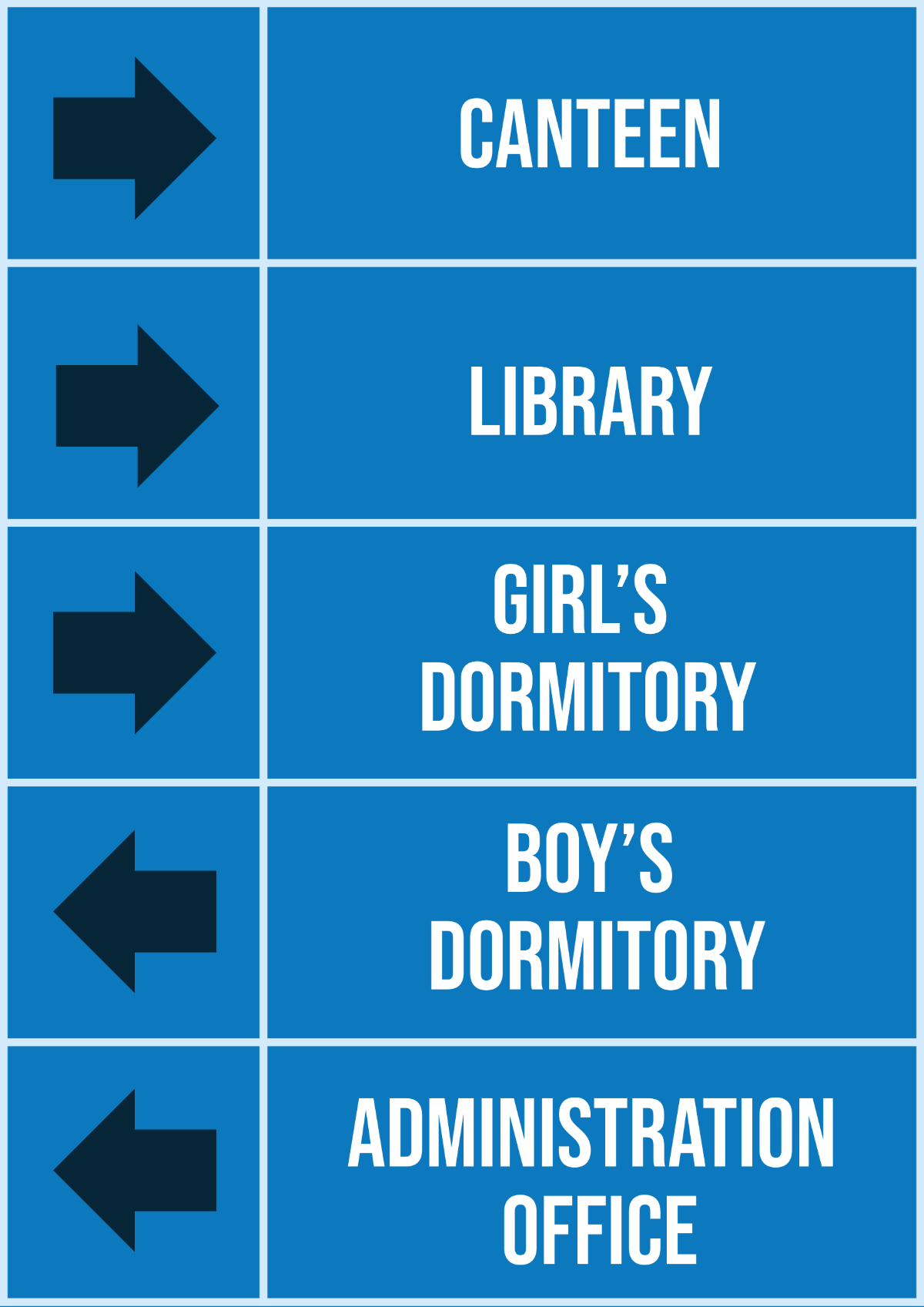 School Directional Signage