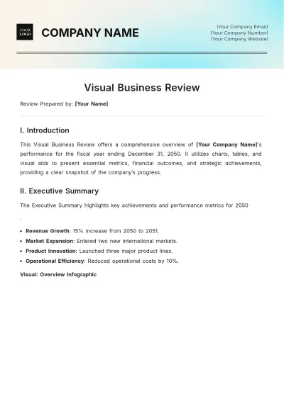 Free Visual Business Review Template to Edit Online