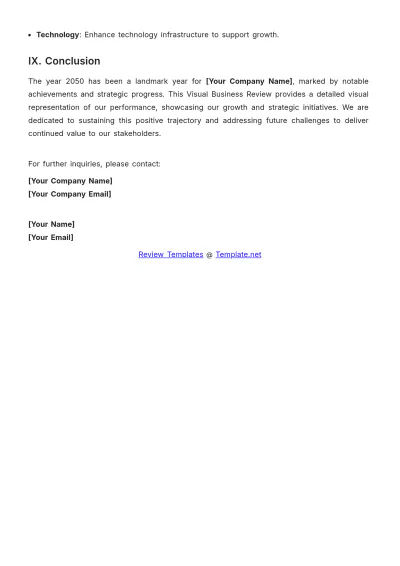 Free Visual Business Review Template to Edit Online