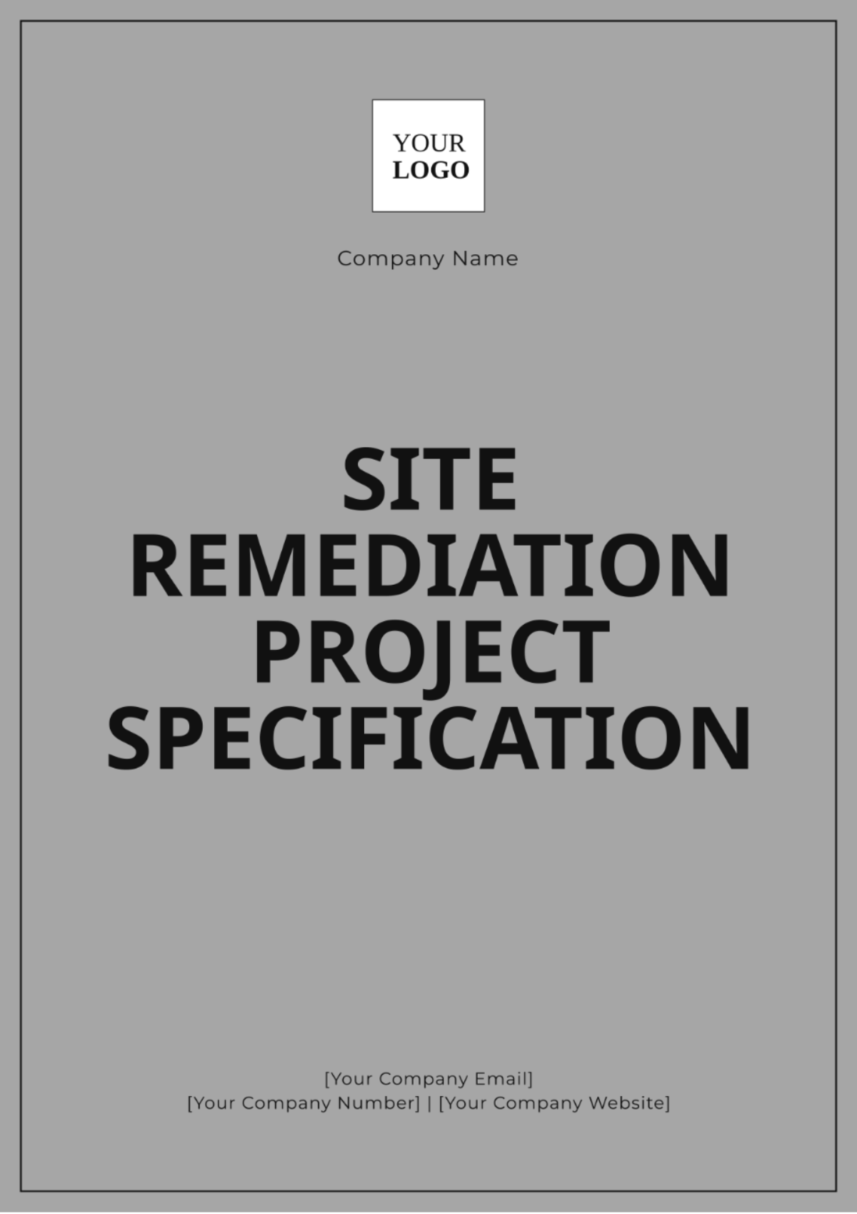 Site Remediation Project Specification Template - Edit Online & Download