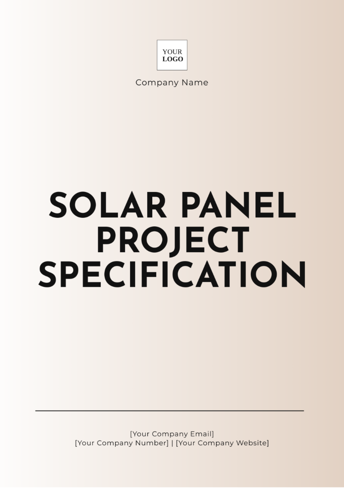 Solar Panel Project Specification Template - Edit Online & Download