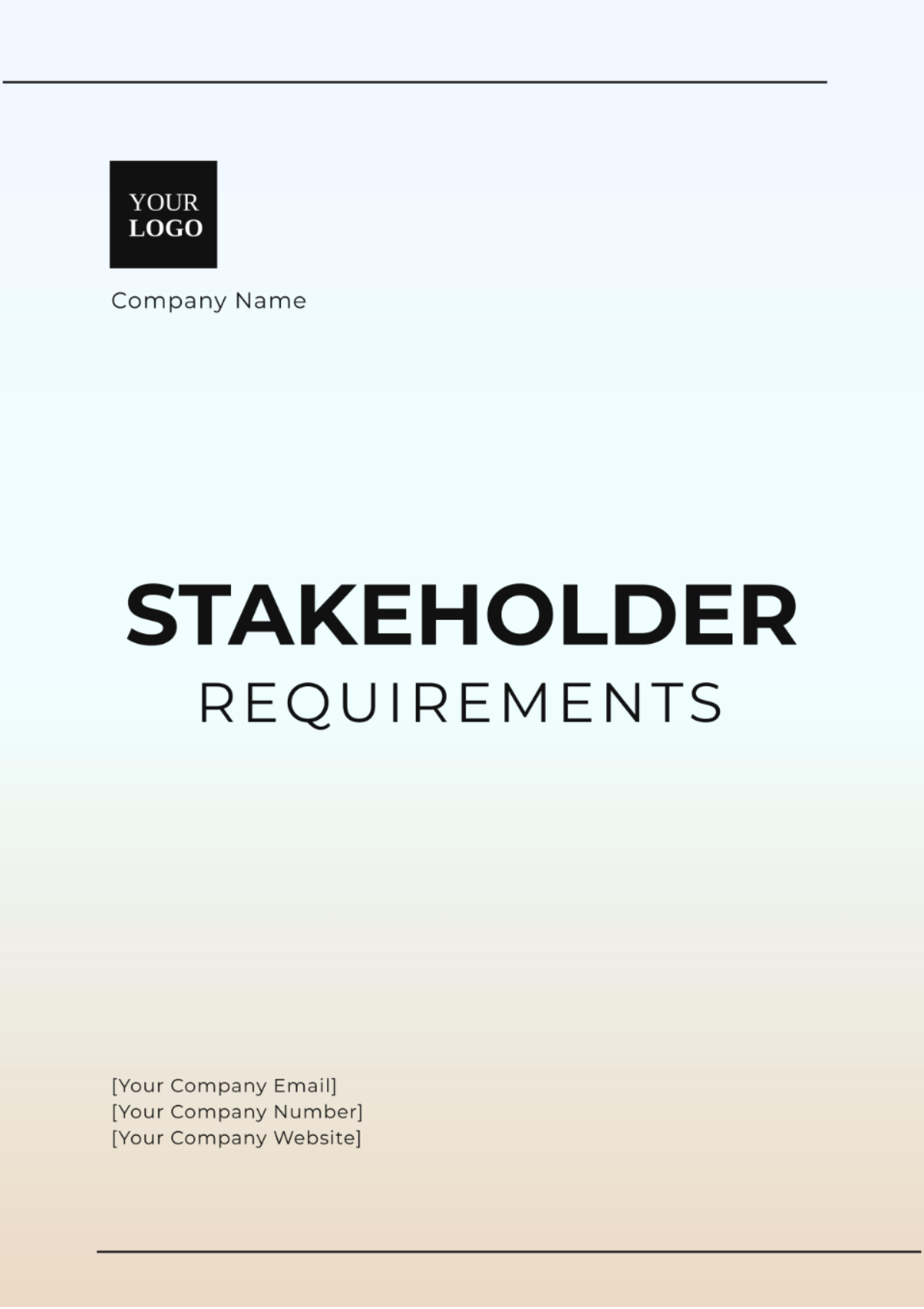 Stakeholder Requirements Template - Edit Online & Download