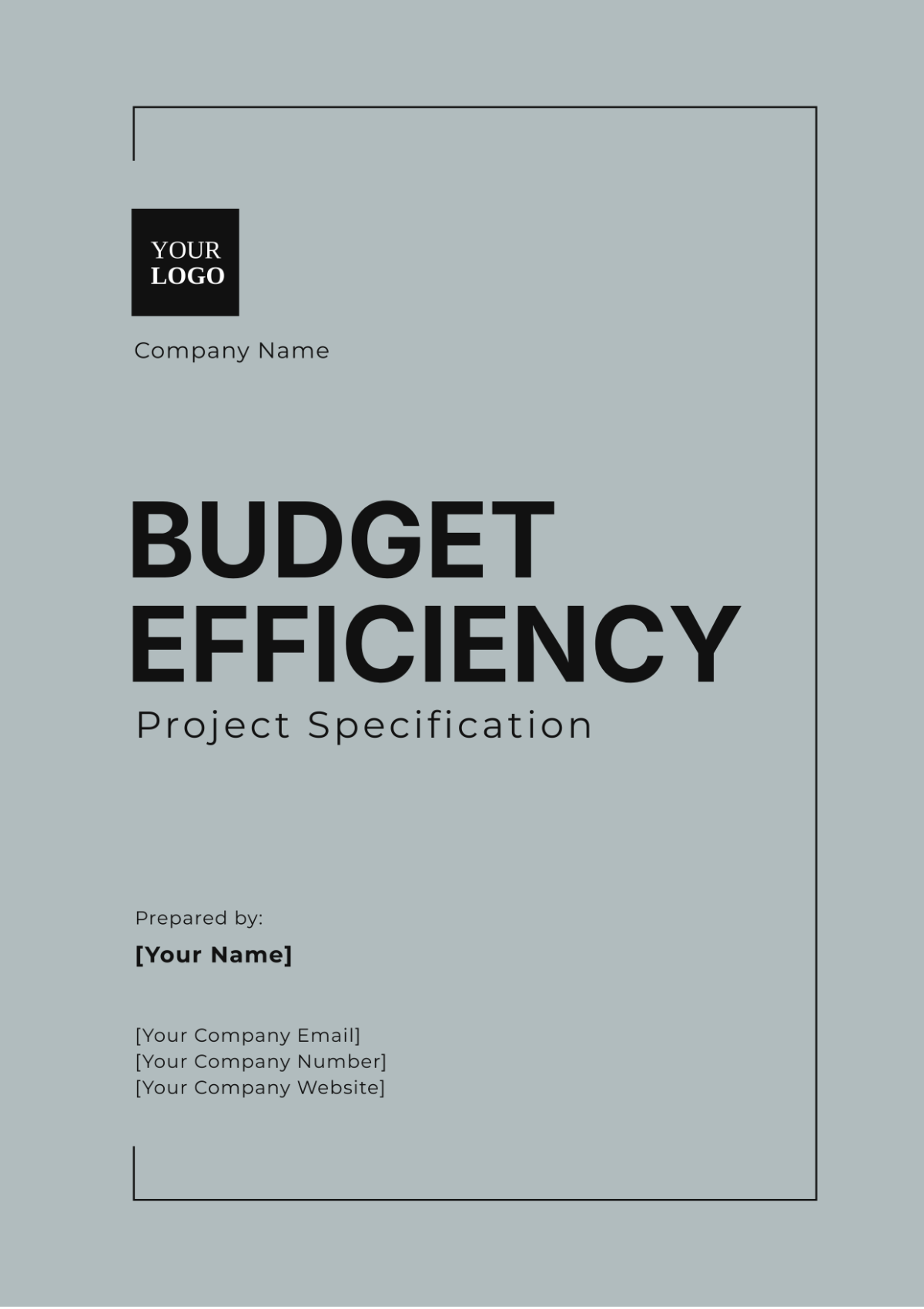 Budget Efficiency Project Specification Template - Edit Online & Download