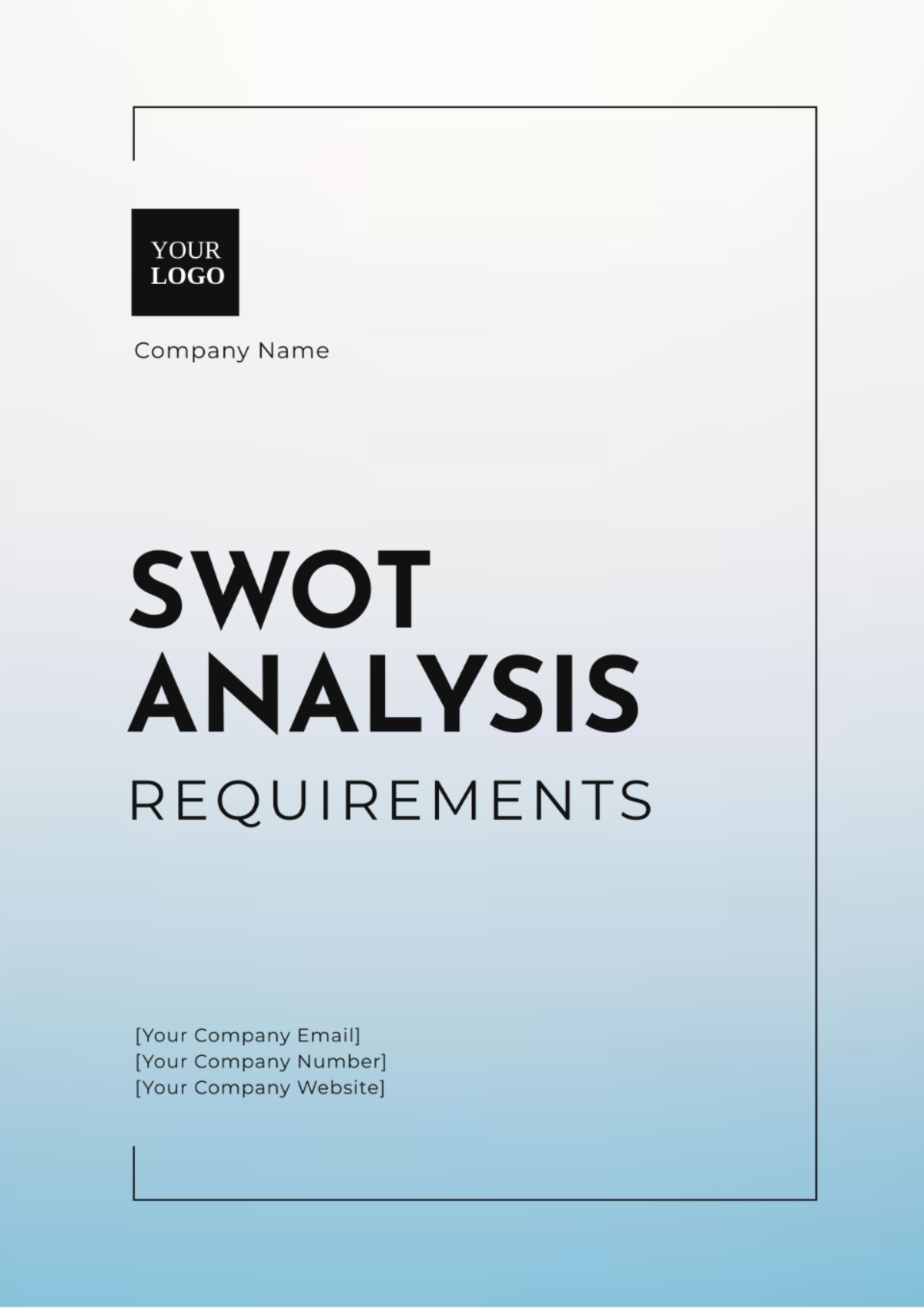 SWOT Analysis Requirements Template - Edit Online & Download