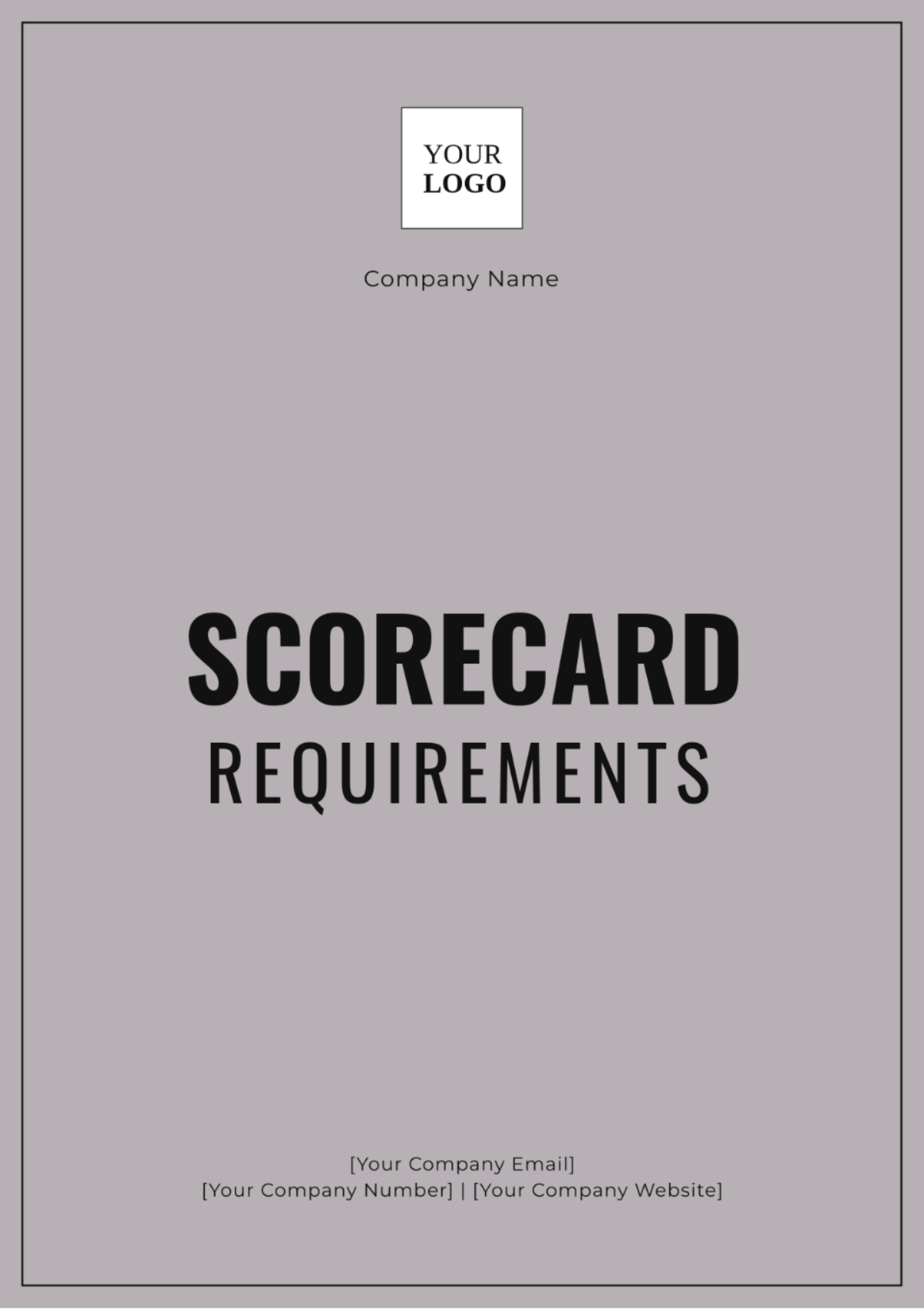 Scorecard Requirements Template - Edit Online & Download