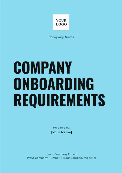 Free Company Onboarding Requirements template to Edit Online