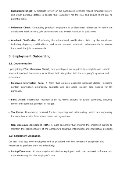 Free Company Onboarding Requirements template to Edit Online