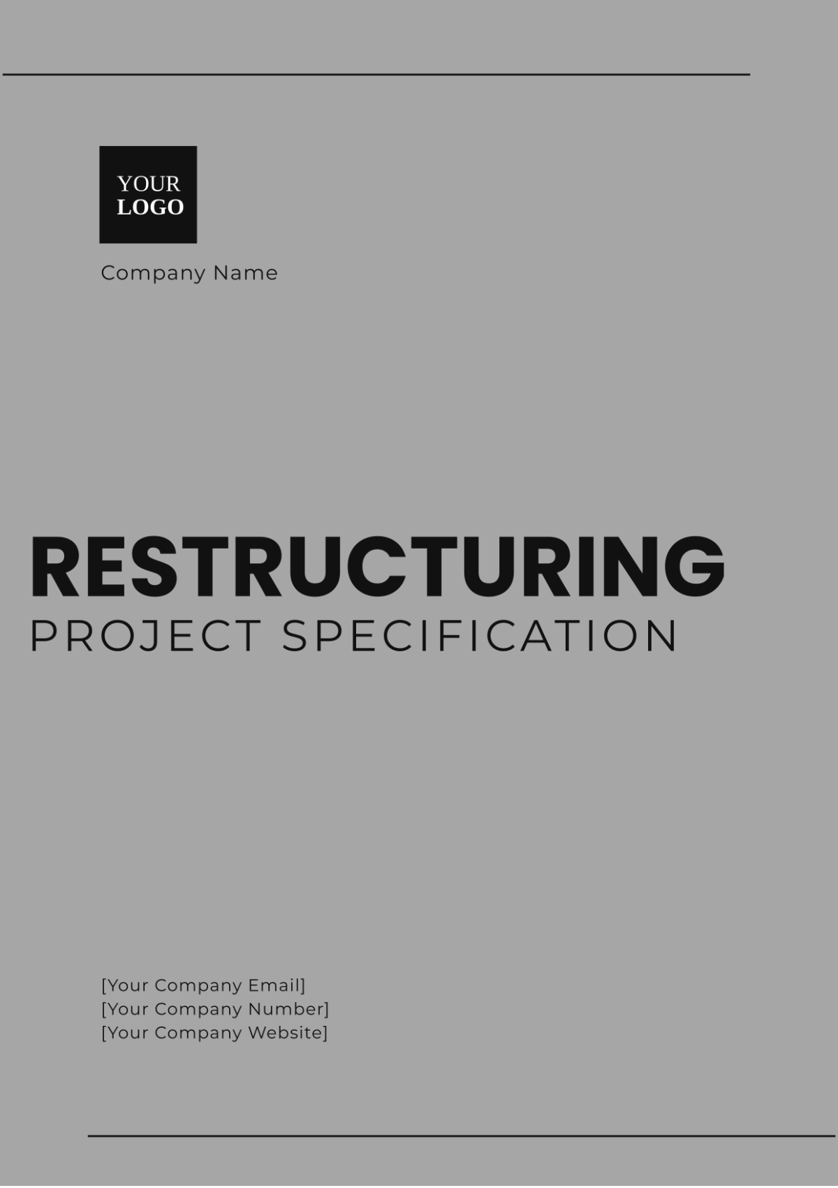 Restructuring Project Specification Template - Edit Online & Download