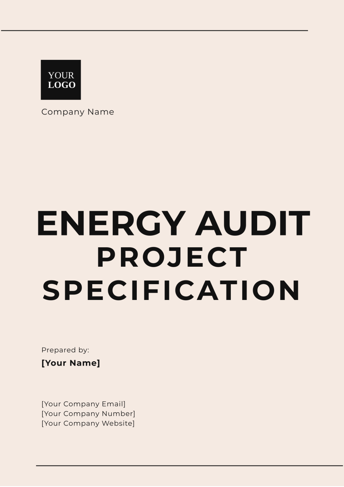 Energy Audit Project Specification Template - Edit Online & Download