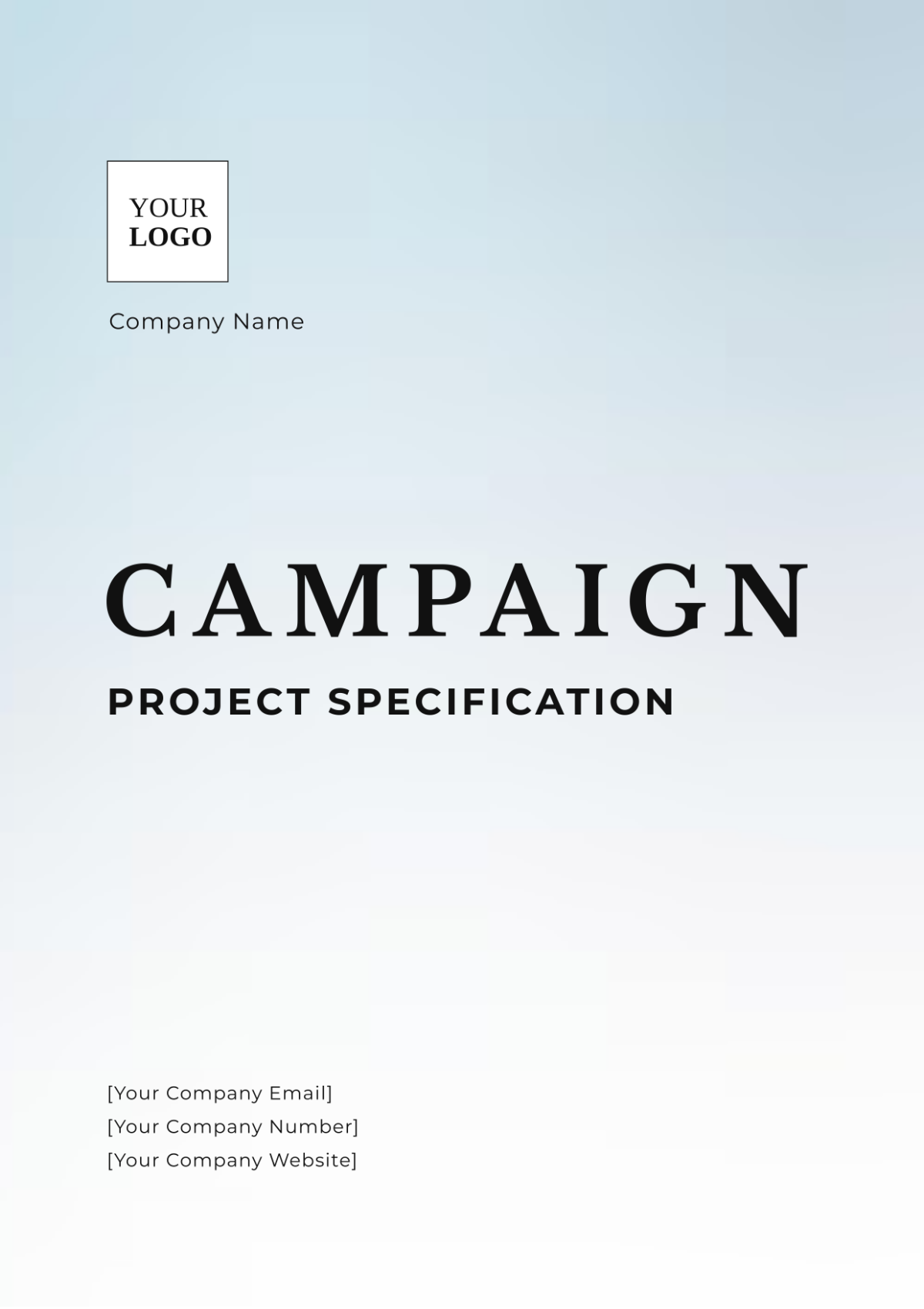 Campaign Project Specification Template - Edit Online & Download