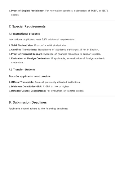 Free Student Admission Requirements Template to Edit Online