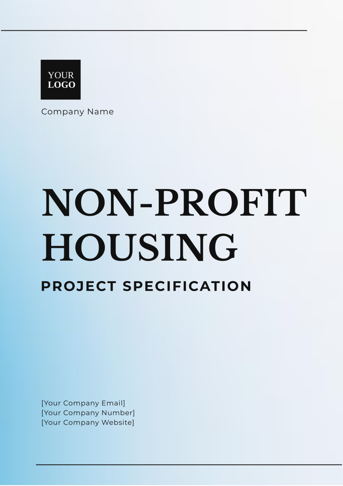 Non-Profit Housing Project Specification Template - Edit Online & Download