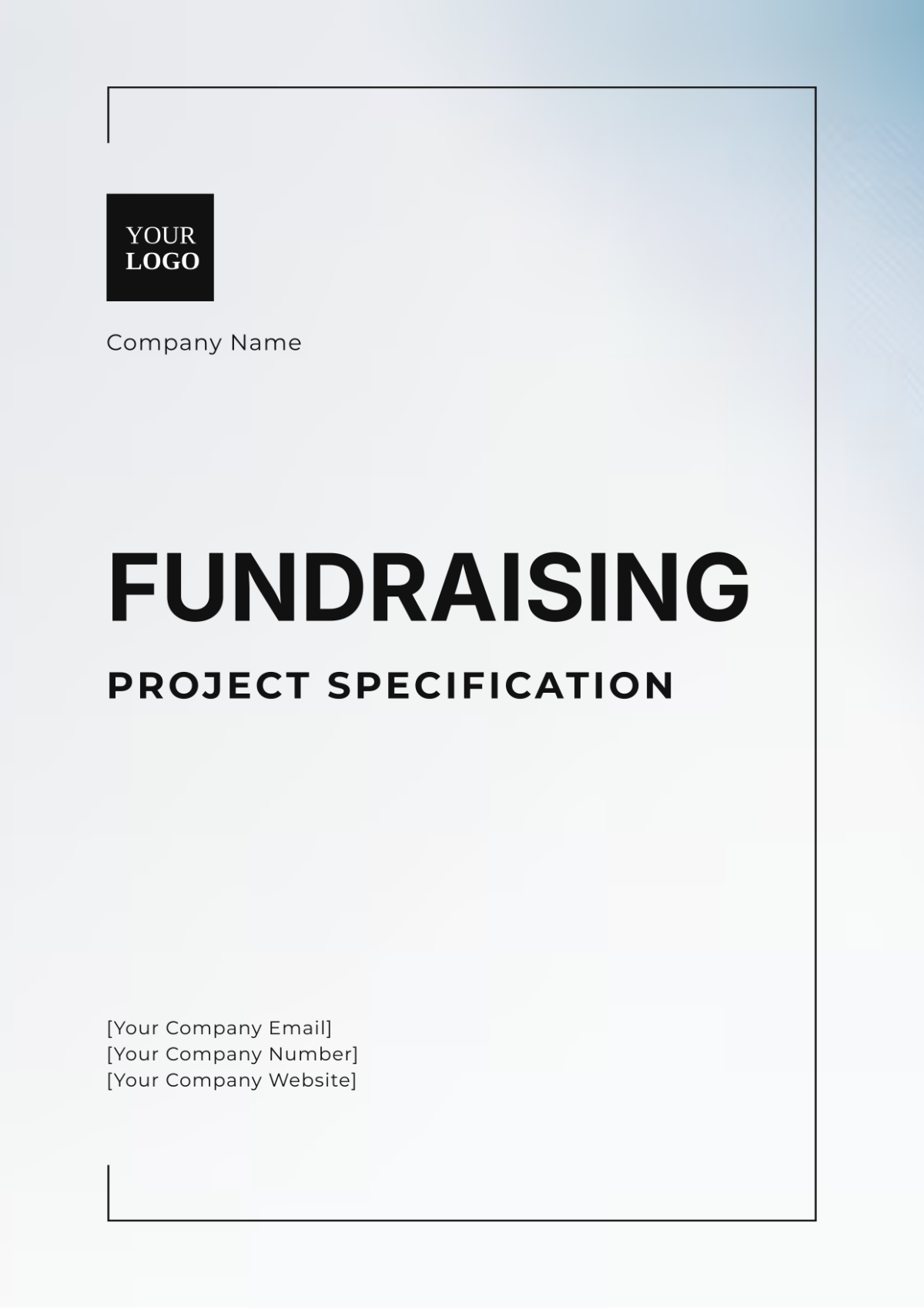 Fundraising Project Specification Template - Edit Online & Download