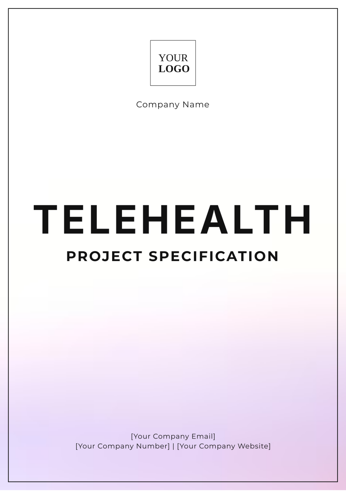 Telehealth Project Specification Template - Edit Online & Download