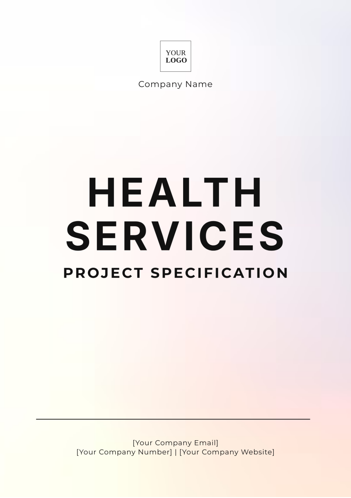 Health Services Project Specification Template - Edit Online & Download