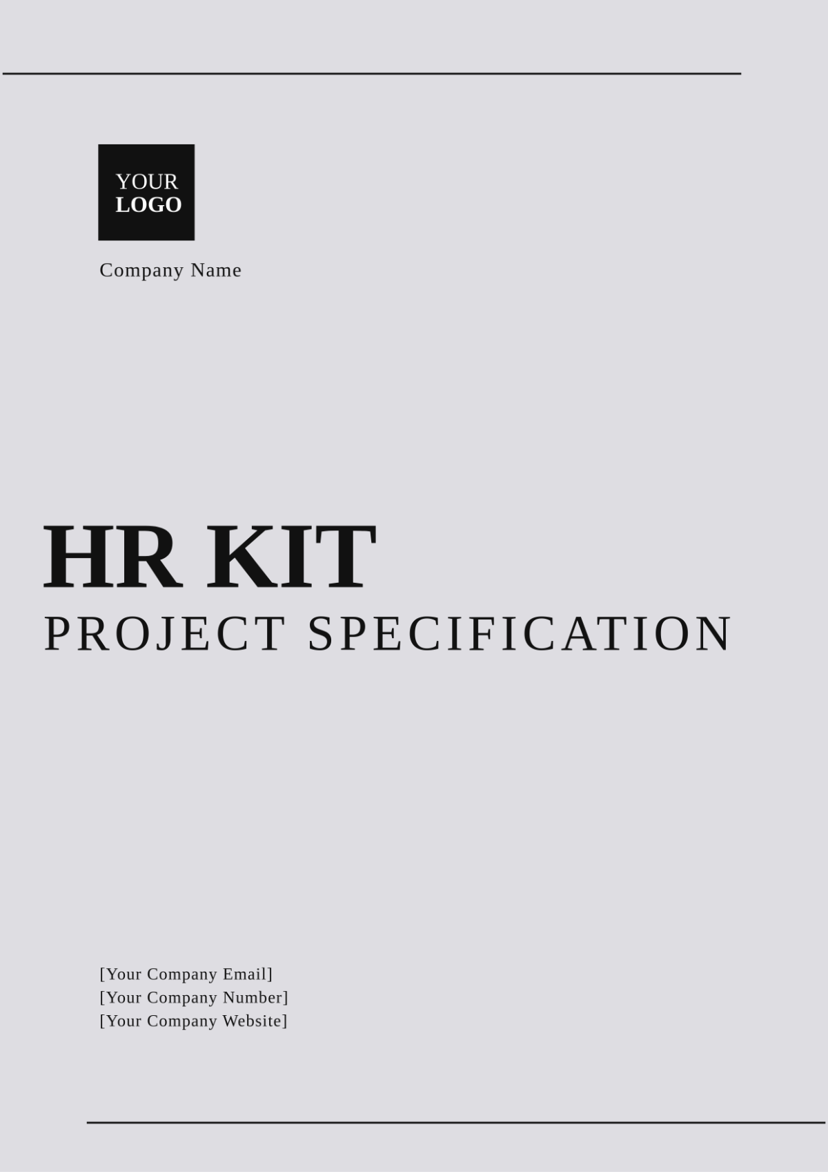 HR Kit Project Specification Template - Edit Online & Download