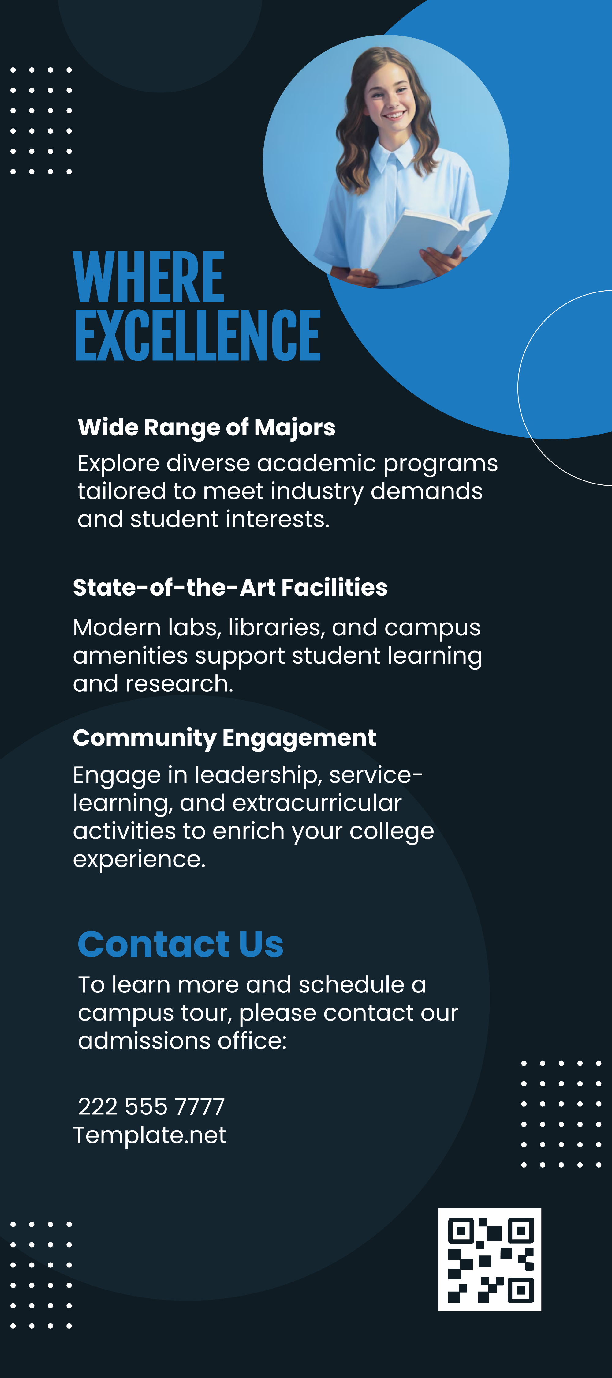 Free School Rackcard Template to Edit Online