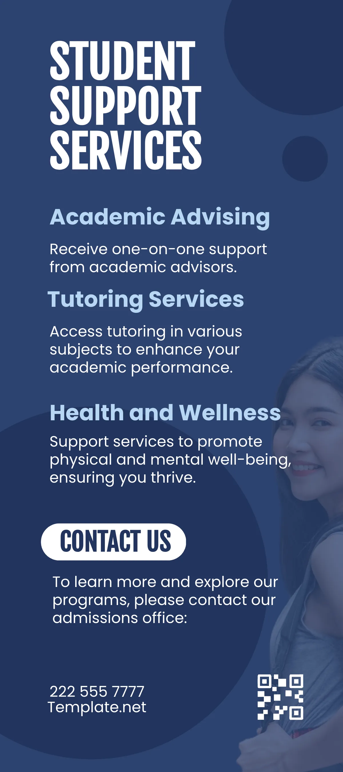 Free School Service Rack Card Template to Edit Online