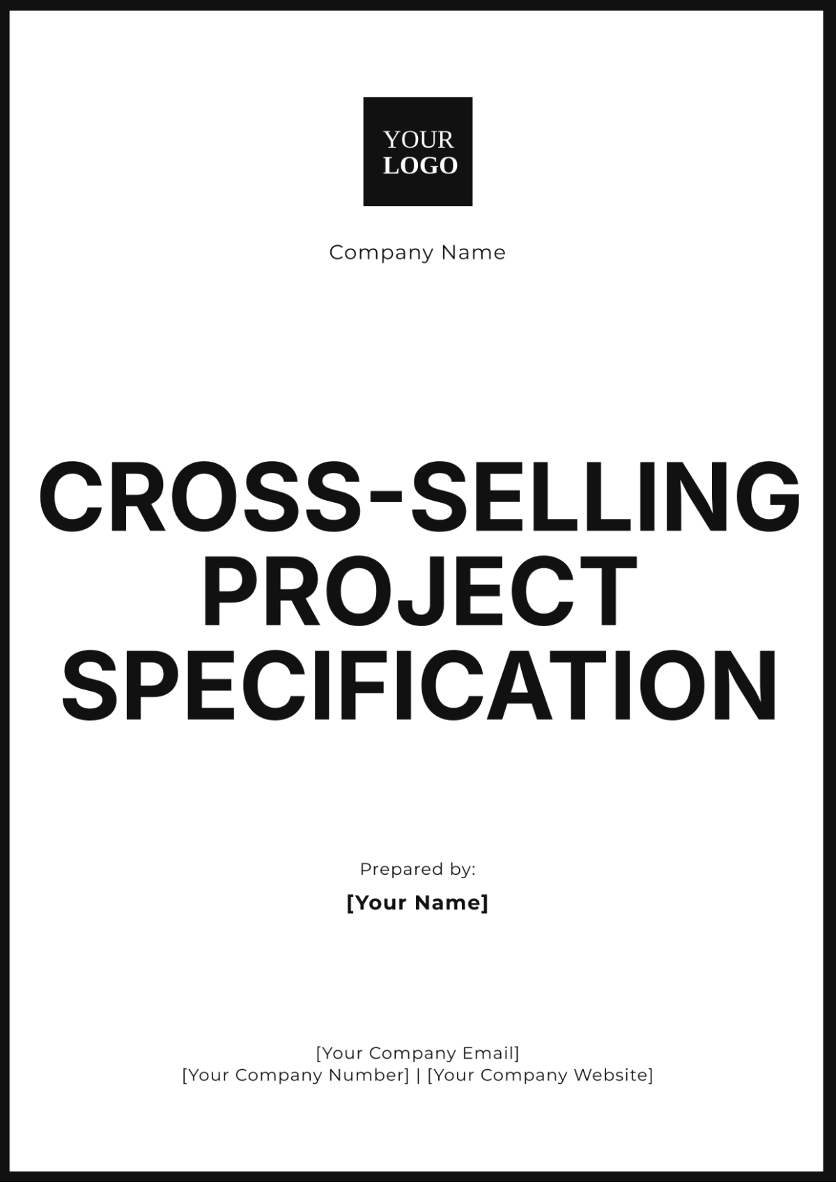 Cross-Selling Project Specification Template - Edit Online & Download