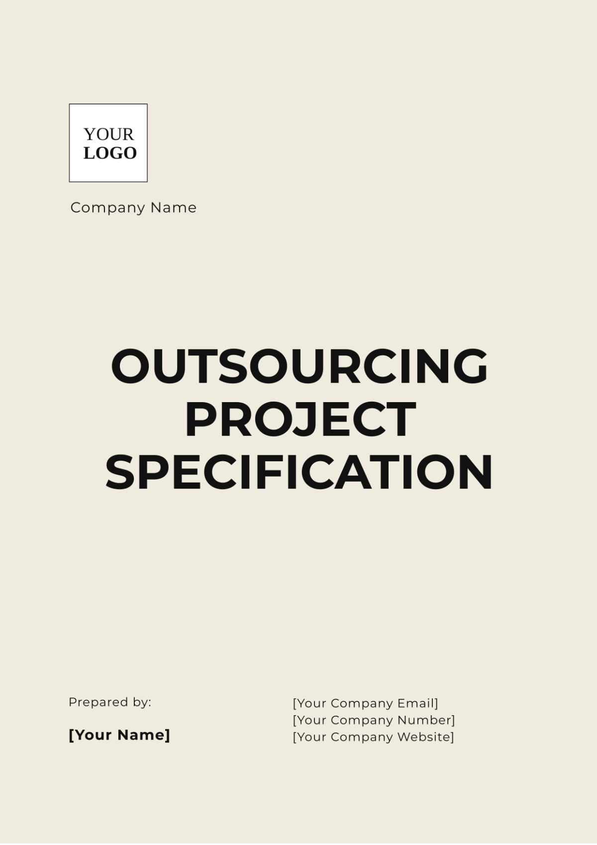 Outsourcing Project Specification Template - Edit Online & Download