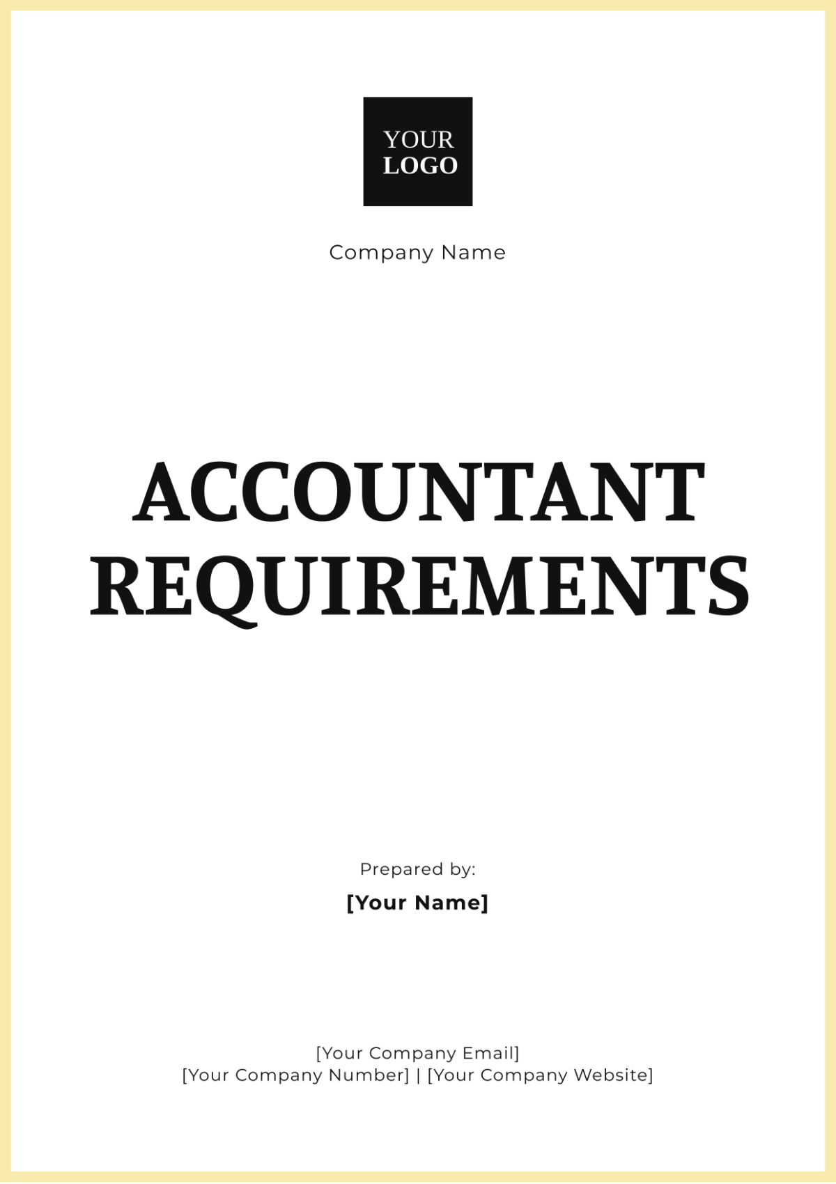 Accountant Requirements Template - Edit Online & Download