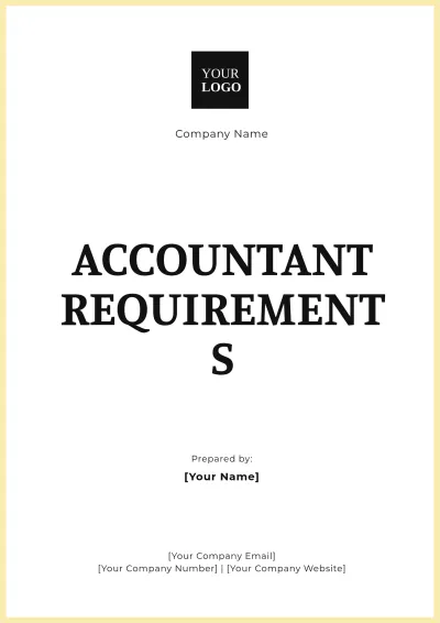 Free Accountant Requirements Template to Edit Online