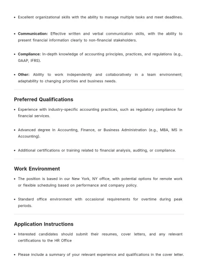 Free Accountant Requirements Template to Edit Online