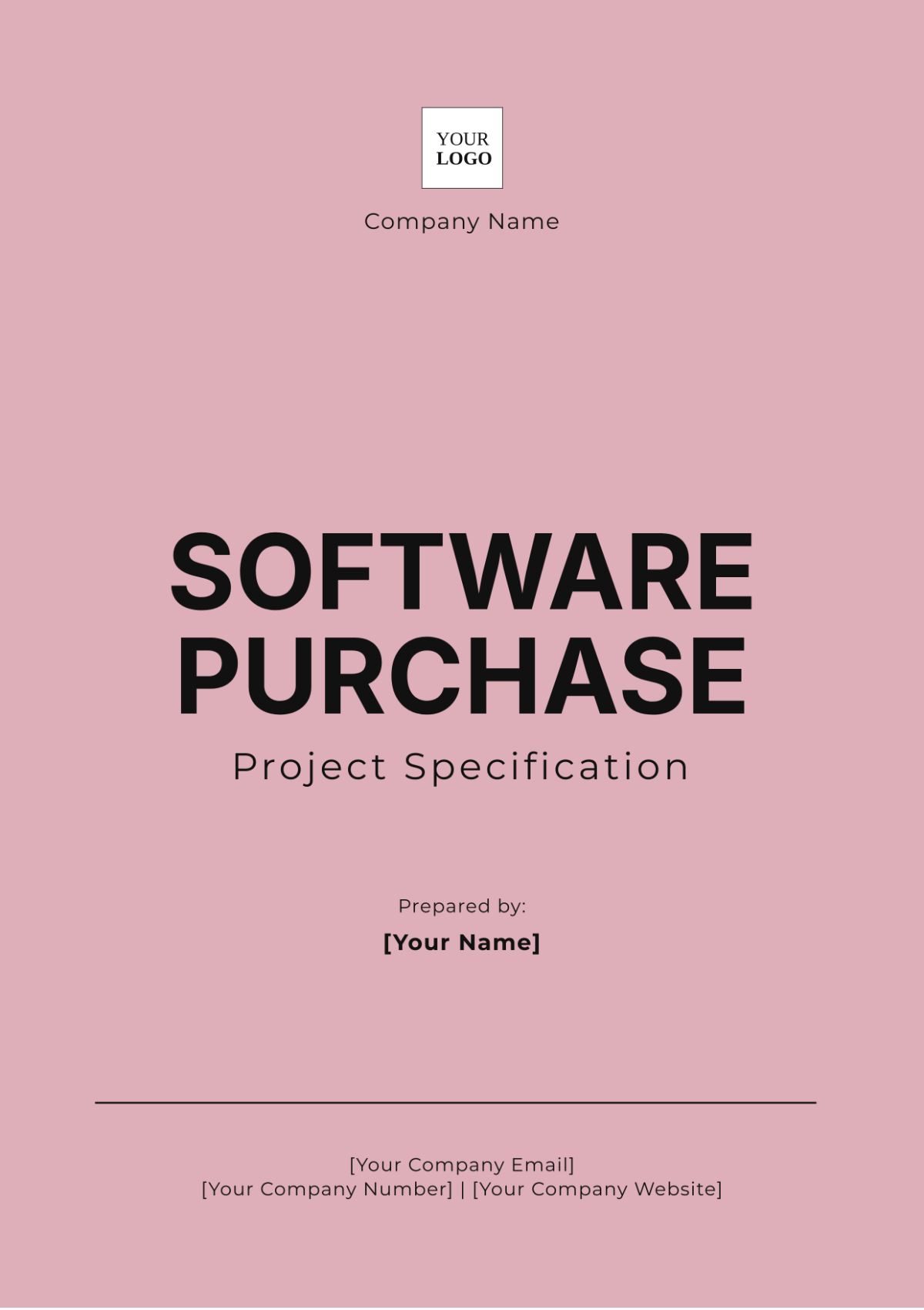 Software Purchase Project Specification Template - Edit Online & Download