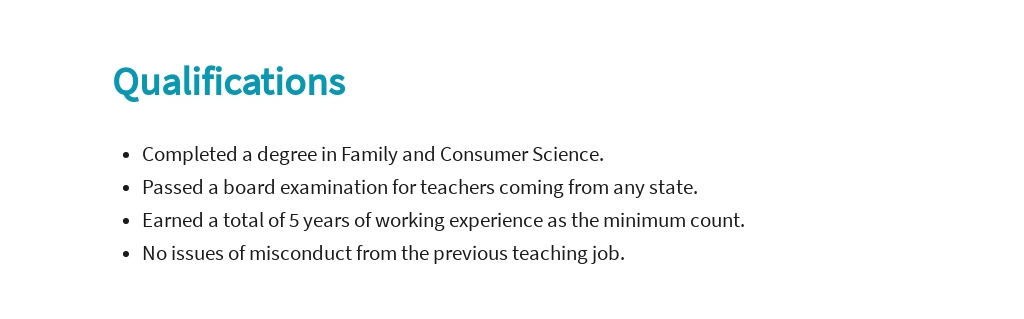 Free Family And Consumer Science Teacher Job Ad/Description Template 5.jpe