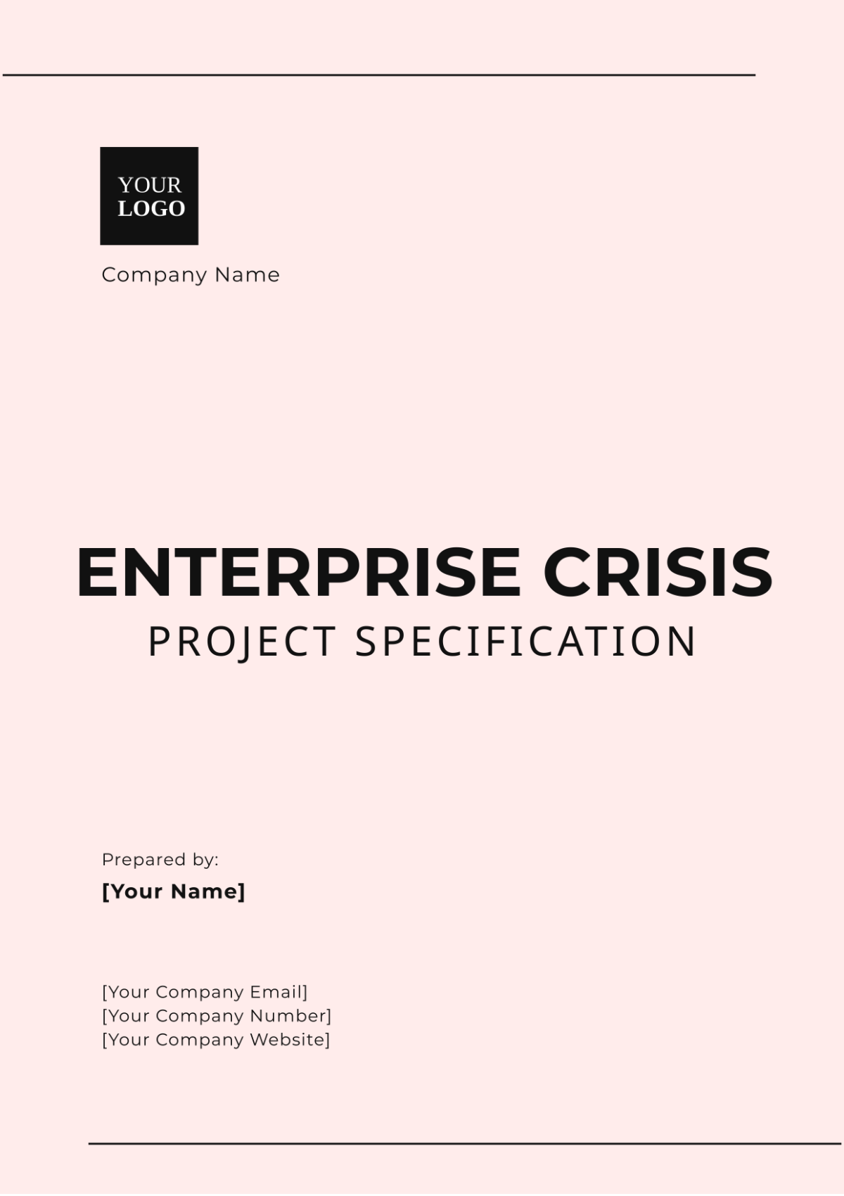 Enterprise Crisis Project Specification Template - Edit Online & Download