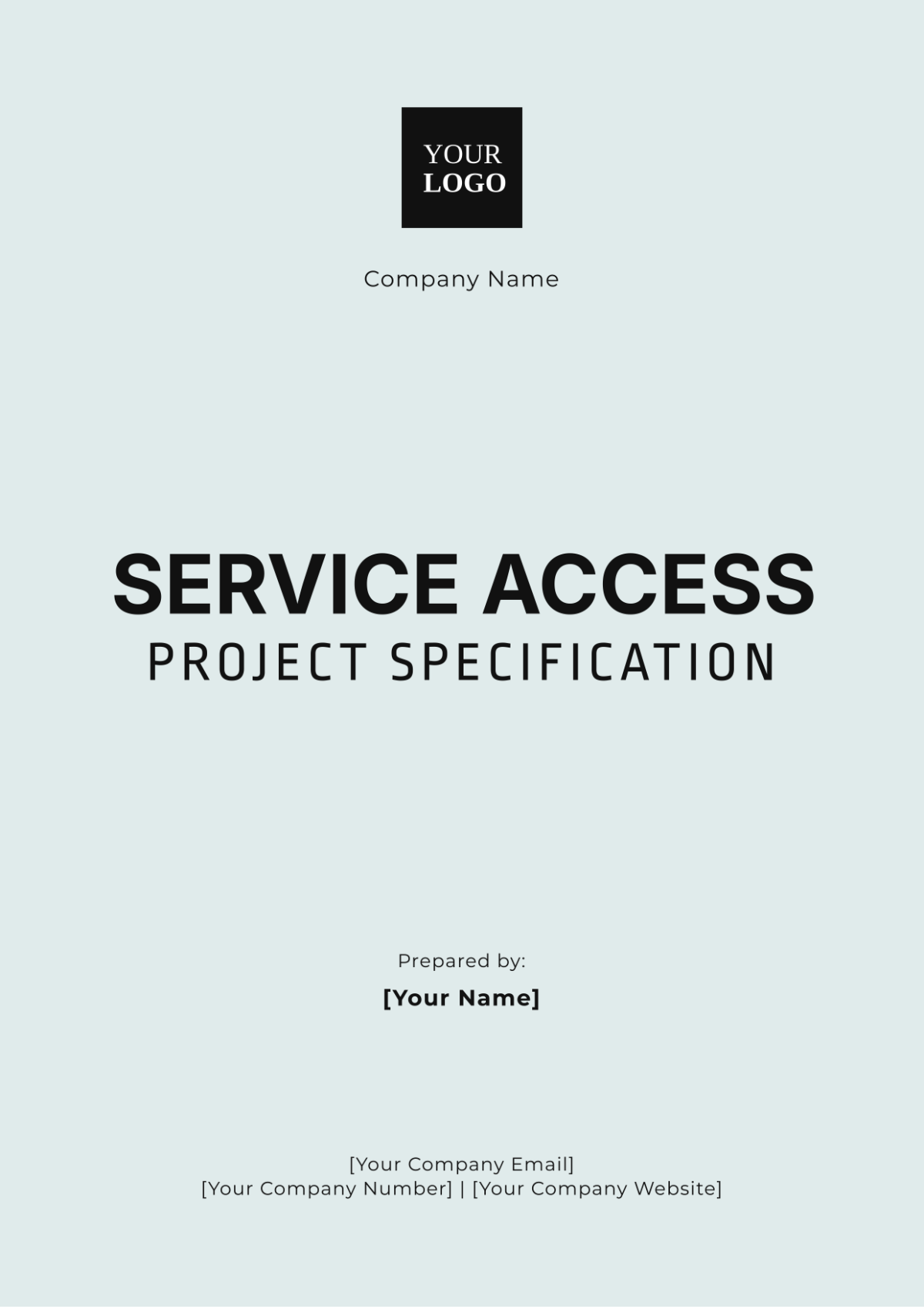 Service Access Project Specification Template - Edit Online & Download