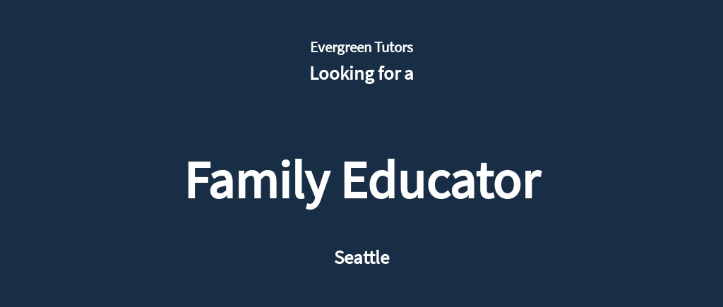 Free Family Educator Job Ad/Description Template.jpe