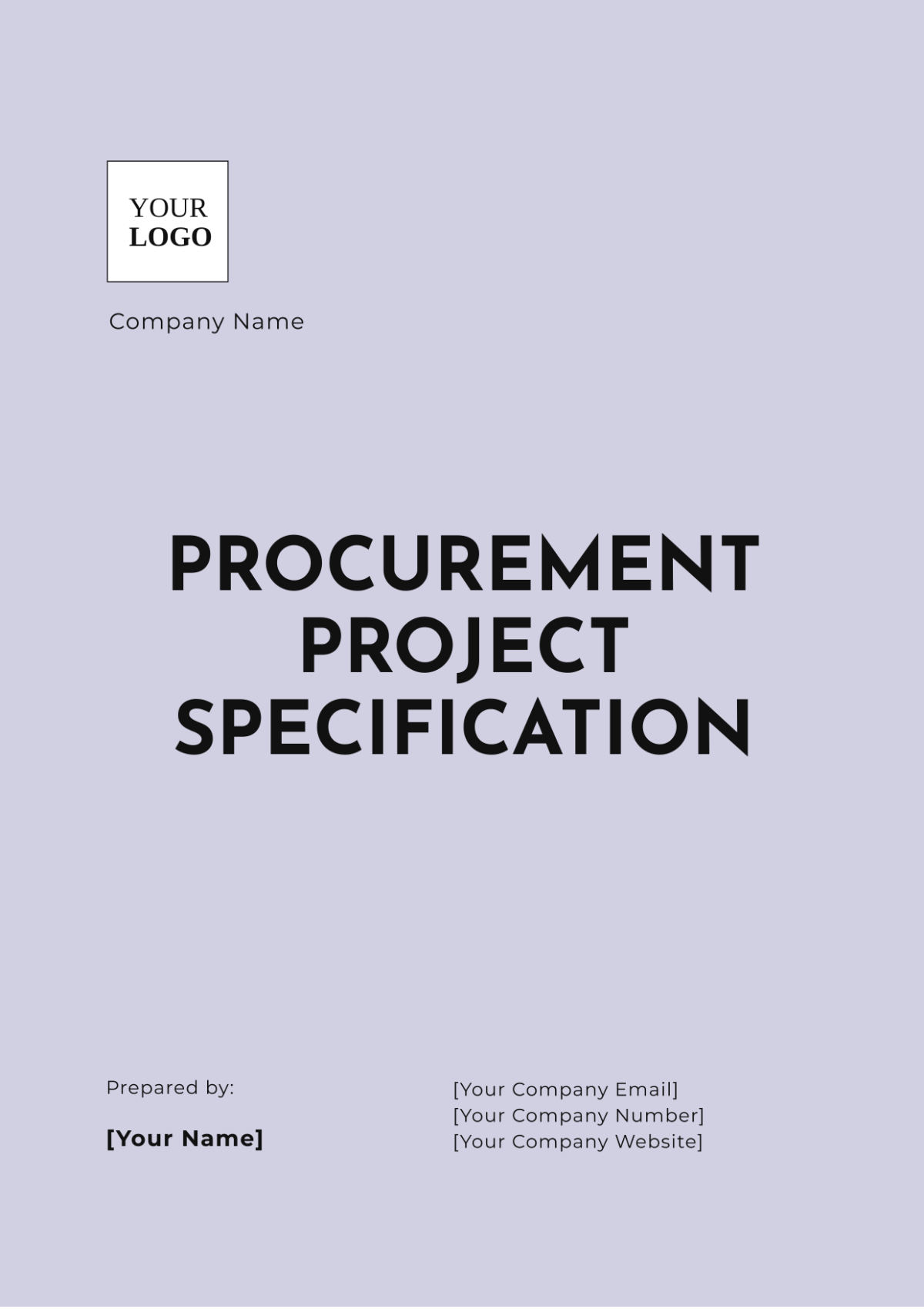 Procurement Project Specification Template - Edit Online & Download